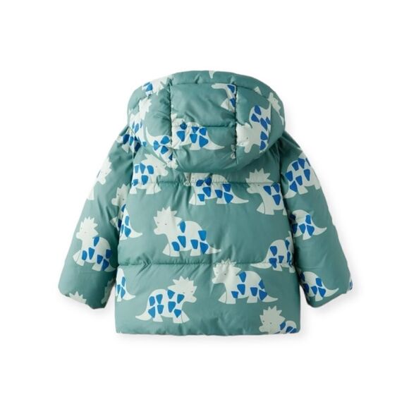 ZARA Kids | Greenish | WATER REPELLENT DINOSAUR PUFFER COAT - Picture 3 of 5
